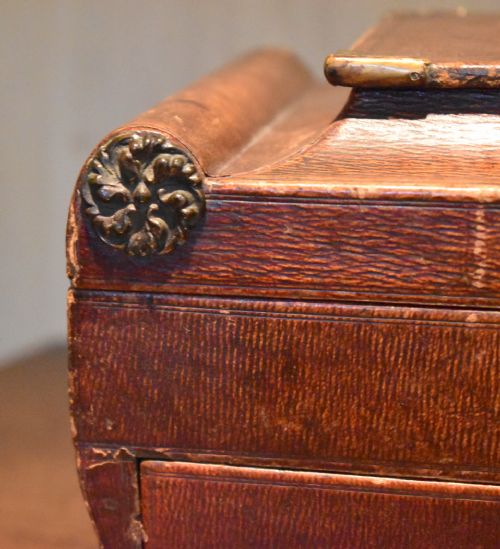 FINE REGENCY LEATHER WORK BOX - ADDITIONAL PHOTO 2