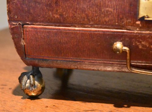 FINE REGENCY LEATHER WORK BOX - ADDITIONAL PHOTO 3