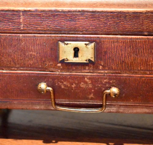 FINE REGENCY LEATHER WORK BOX - ADDITIONAL PHOTO 4
