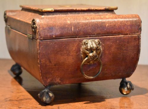 FINE REGENCY LEATHER WORK BOX - ADDITIONAL PHOTO 10