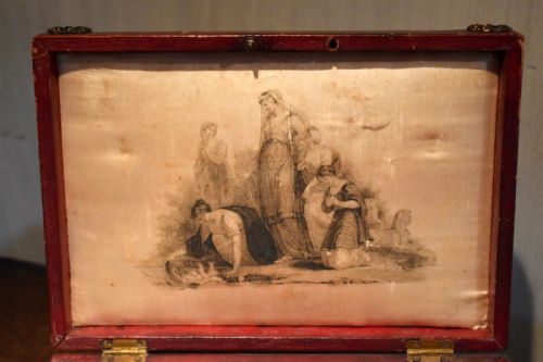 FINE REGENCY LEATHER WORK BOX - ADDITIONAL PHOTO 12