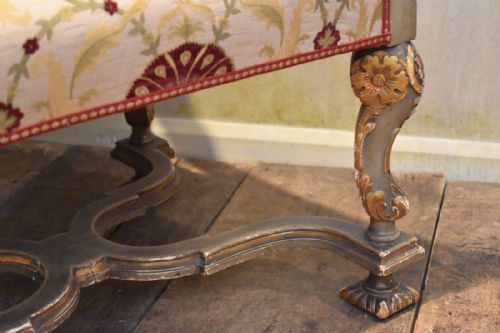 SUPERB PAINTED AND GILDED ARMCHAIR - ADDITIONAL PHOTO 7