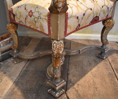 SUPERB PAINTED AND GILDED ARMCHAIR - ADDITIONAL PHOTO 8