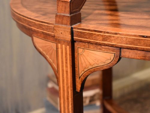 FINE FIDDLEBACK MAHOGANY ETAGERE TABLE - ADDITIONAL PHOTO 10