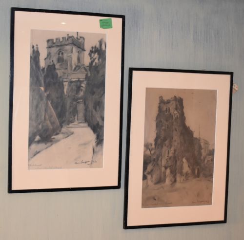superb pair of drawings by charles walter simpson - CATEGORY: ANTIQUE ART - DATED EDWARDIAN