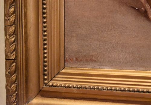 OIL PAINTING OF YOUNG LADY - ADDITIONAL PHOTO 4