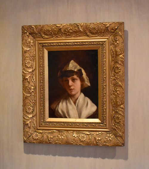 FINE DUTCH OIL PORTRAIT OF A YOUNG LADY - ADDITIONAL PHOTO 1
