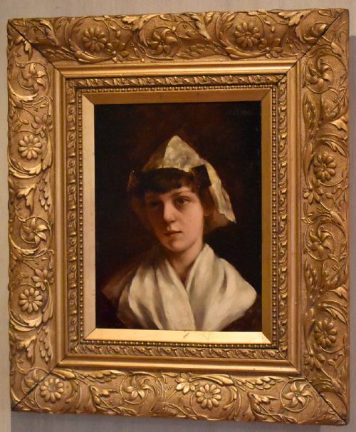 FINE DUTCH OIL PORTRAIT OF A YOUNG LADY - ADDITIONAL PHOTO 2