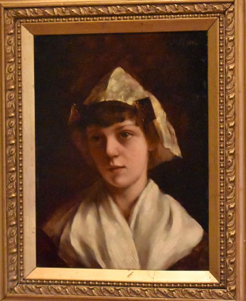 FINE DUTCH OIL PORTRAIT OF A YOUNG LADY - ADDITIONAL PHOTO 3