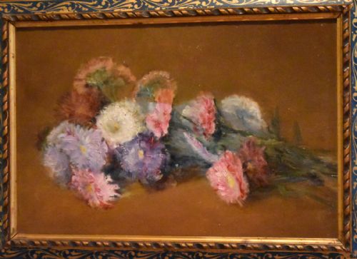 FRENCH STILL LIFE OIL PAINTING OF FLOWERS - ADDITIONAL PHOTO 2