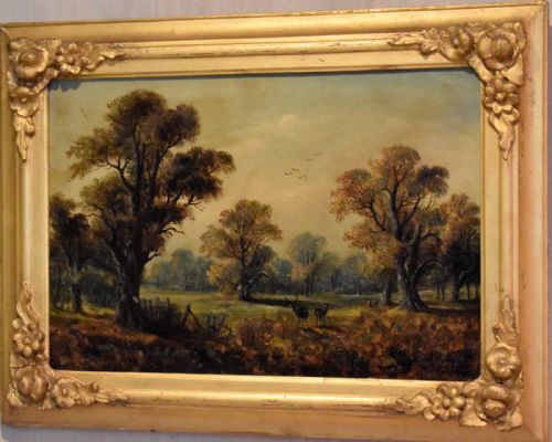 VICTORIAN OIL PAINTING OF CHARLECOTE PARK - ADDITIONAL PHOTO 2