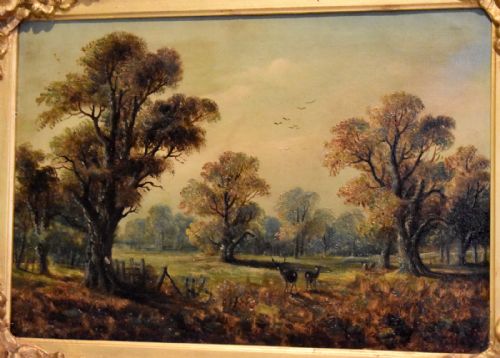 VICTORIAN OIL PAINTING OF CHARLECOTE PARK - ADDITIONAL PHOTO 3