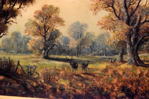 VICTORIAN OIL PAINTING OF CHARLECOTE PARK - ADDITIONAL PHOTO 4