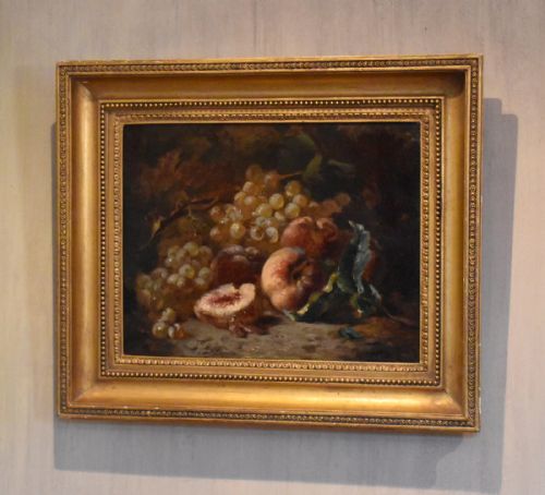 still life oil painting by eugene claude - CATEGORY: ANTIQUE ART - DATED 1890