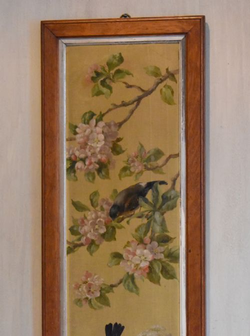 PAIR OF OIL PAINTINGS OF FINCHES IN BLOSSOM - ADDITIONAL PHOTO 7