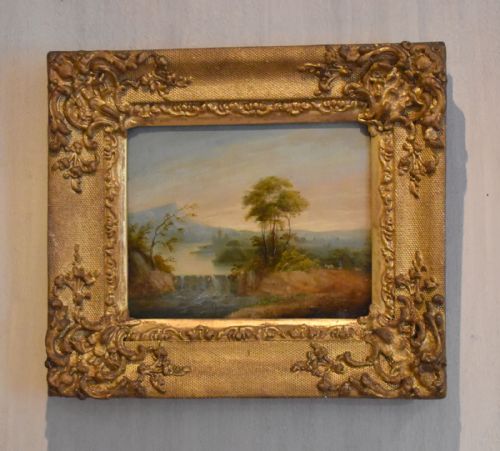 LATE GEORGIAN LANDSCAPE OIL PAINTING - ADDITIONAL PHOTO 1