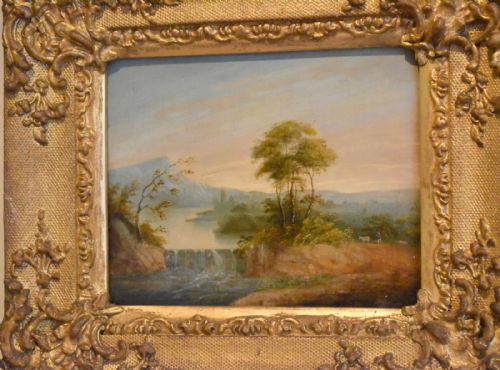 LATE GEORGIAN LANDSCAPE OIL PAINTING - ADDITIONAL PHOTO 2