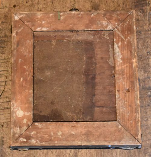 LATE GEORGIAN HERALDIC CREST OIL PAINTING - ADDITIONAL PHOTO 5
