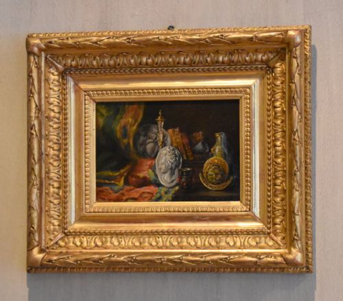 PAIR OF STILL LIFE OIL PAINTINGS BY A BONNEFOY - ADDITIONAL PHOTO 2
