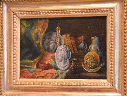 PAIR OF STILL LIFE OIL PAINTINGS BY A BONNEFOY - ADDITIONAL PHOTO 3