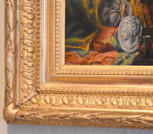 PAIR OF STILL LIFE OIL PAINTINGS BY A BONNEFOY - ADDITIONAL PHOTO 5
