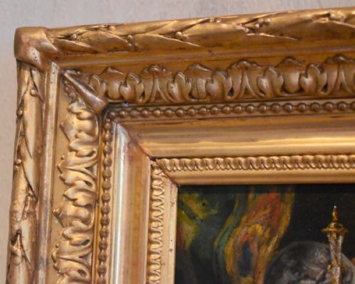 PAIR OF STILL LIFE OIL PAINTINGS BY A BONNEFOY - ADDITIONAL PHOTO 6