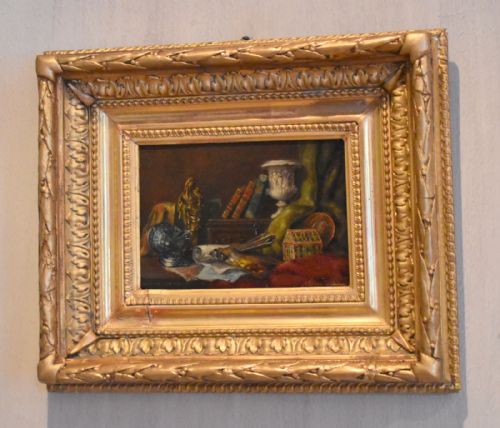 PAIR OF STILL LIFE OIL PAINTINGS BY A BONNEFOY - ADDITIONAL PHOTO 7