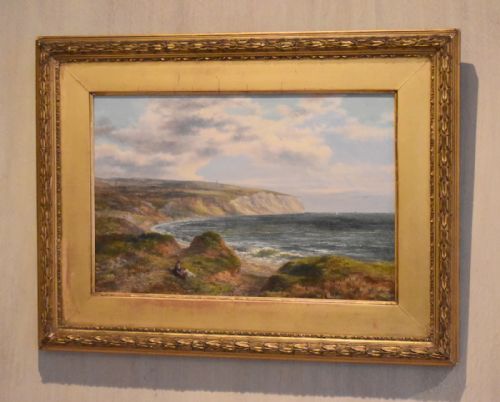 fine oil painting of the white cliffs of dover - CATEGORY: ANTIQUE ART - DATED 1900