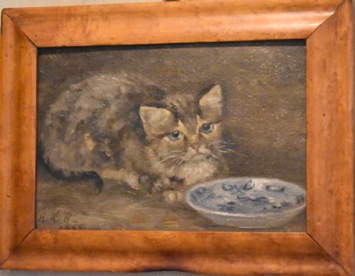 CHARMING OIL PAINTING OF A CAT - ADDITIONAL PHOTO 2