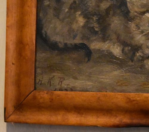 CHARMING OIL PAINTING OF A CAT - ADDITIONAL PHOTO 4