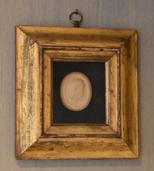 FRAMED GEORGIAN PLASTER CAST PROFILE MEDALLION - ADDITIONAL PHOTO 1