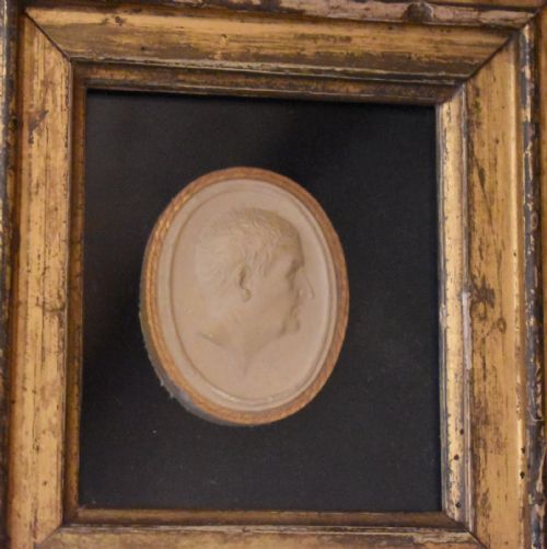 FRAMED GEORGIAN PLASTER CAST PROFILE MEDALLION - ADDITIONAL PHOTO 4