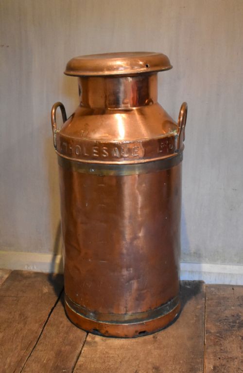 large united dairies copper milk churn - CATEGORY: ANTIQUE METAL - DATED 1920