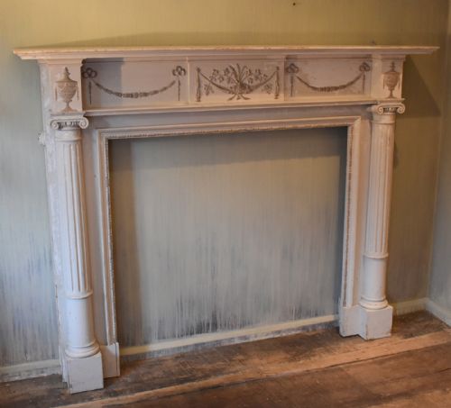 ADAM STYLE FIRE SURROUND IN ORIGINAL PAINT - ADDITIONAL PHOTO 1