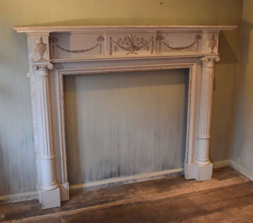 ADAM STYLE FIRE SURROUND IN ORIGINAL PAINT - ADDITIONAL PHOTO 2