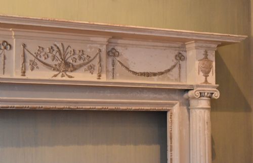ADAM STYLE FIRE SURROUND IN ORIGINAL PAINT - ADDITIONAL PHOTO 3