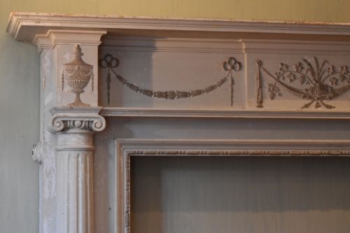 ADAM STYLE FIRE SURROUND IN ORIGINAL PAINT - ADDITIONAL PHOTO 4
