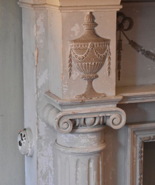 ADAM STYLE FIRE SURROUND IN ORIGINAL PAINT - ADDITIONAL PHOTO 7