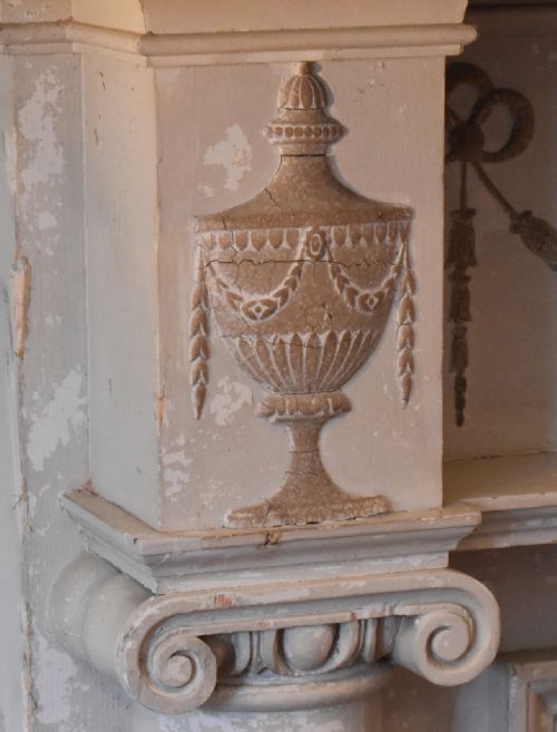 ADAM STYLE FIRE SURROUND IN ORIGINAL PAINT - ADDITIONAL PHOTO 8