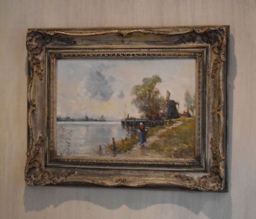 oil painting by alfred sanderson edward rba - CATEGORY: ANTIQUE ART - DATED 1900
