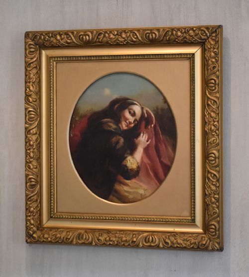 oil painting of kate kearney an irish beauty - CATEGORY: ANTIQUE ART - DATED 1910