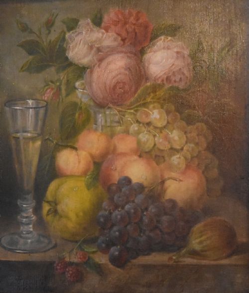 FINE VICTORIAN STILL LIFE OIL PAINTING - ADDITIONAL PHOTO 4