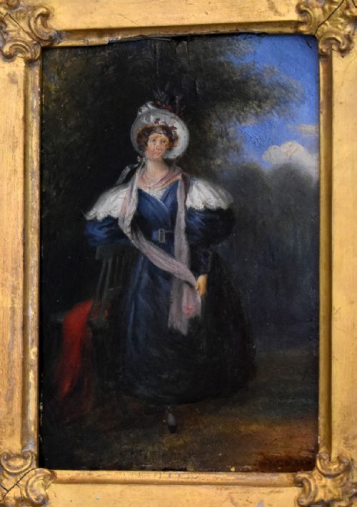LATE REGENCY MINIATURE OIL OF A LADY - ADDITIONAL PHOTO 2