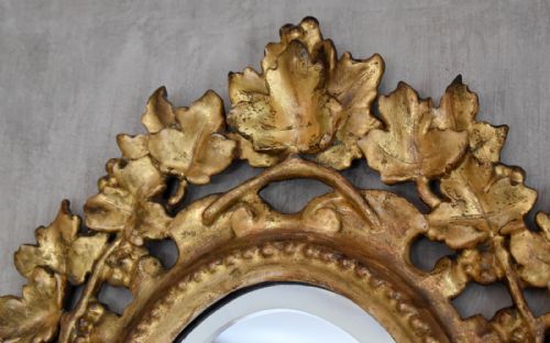 SMALL ENGLISH GILTWOOD OVAL MIRROR - ADDITIONAL PHOTO 5