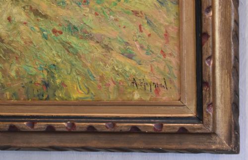 OIL PAINTING OF WORKING HORSES AND FARMERS - ADDITIONAL PHOTO 4