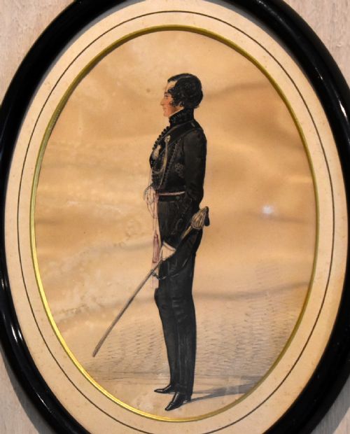 VICTORIAN WATERCOLOUR PORTRAIT OF A MILITARY OFFICER - ADDITIONAL PHOTO 1