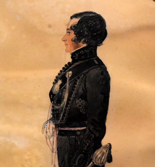 VICTORIAN WATERCOLOUR PORTRAIT OF A MILITARY OFFICER - ADDITIONAL PHOTO 4