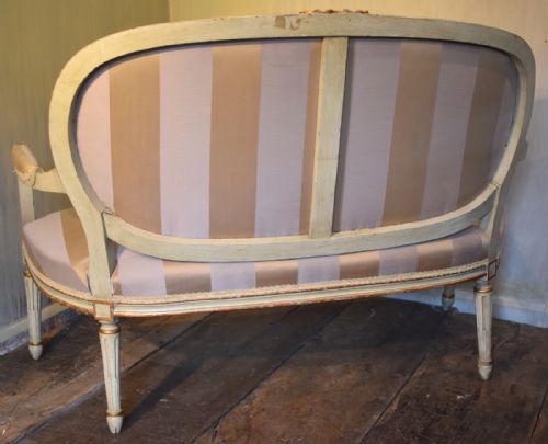 FINE SMALL PAINTED AND GILDED SOFA - ADDITIONAL PHOTO 10
