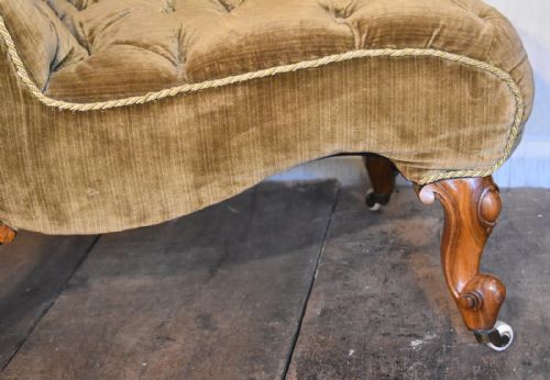 VICTORIAN WALNUT UPHOLSTERED CHAIR - ADDITIONAL PHOTO 7