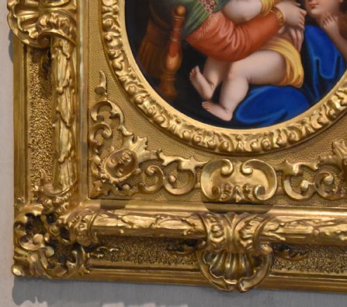 PORCELAIN PLAQUE OF THE MADONNA DELLA SEDIA BY RAPHAEL - ADDITIONAL PHOTO 4